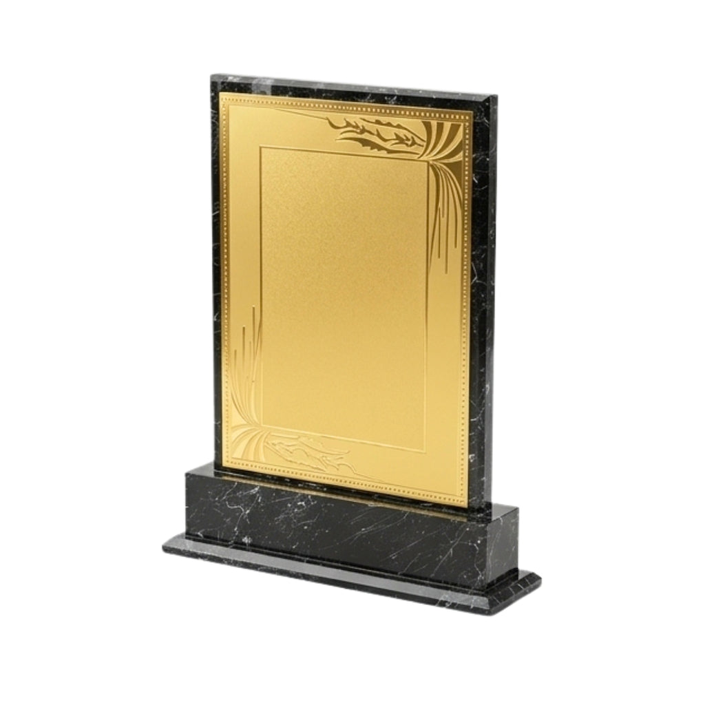 Luxury Black Marble Texture and Gold Corporate Memento M-322-B
