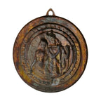 Handcrafted Gunmetal Copper Finish Radha Krishna Wall Hanging G-286-A