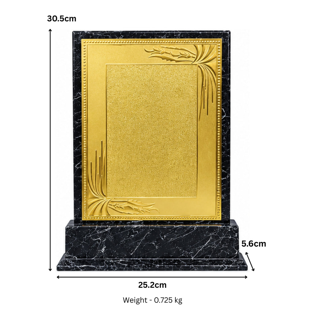 Luxury Black Marble Texture and Gold Corporate Memento M-322-B