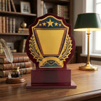 Premium Wooden Recognition Shield Memento M-639