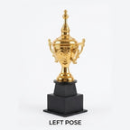 Premium Golden Championship Trophy Cup with Traditional Ornate Handles M-219