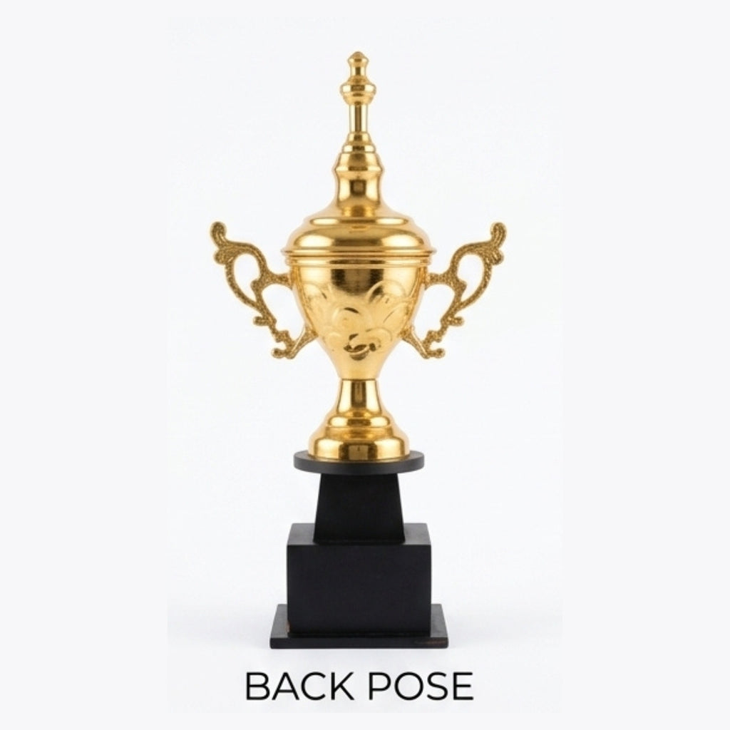 Premium Golden Championship Trophy Cup with Traditional Ornate Handles M-219
