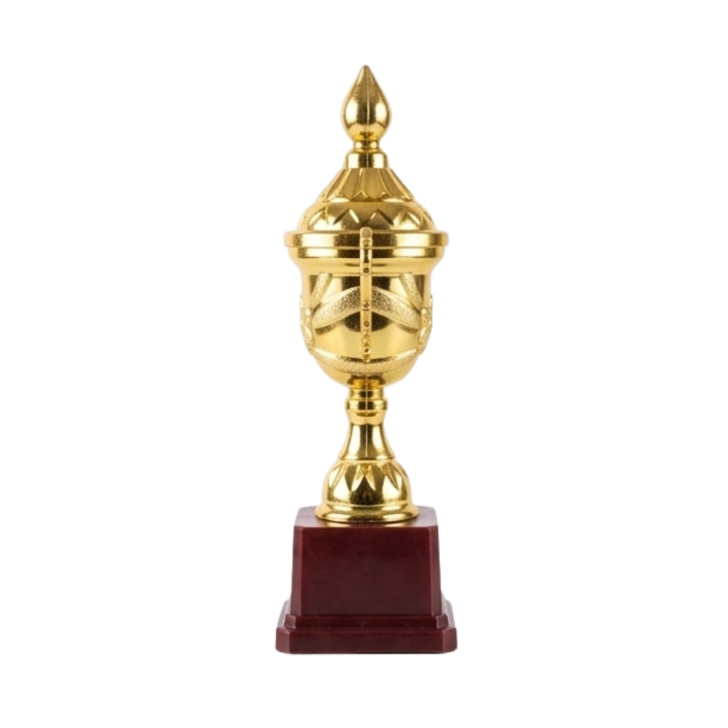 Classic Gold Fiber Trophy Cup – Elegant Winner’s Recognition Memento M-607