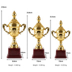 Classic Gold Fiber Trophy Cup – Elegant Winner’s Recognition Memento M-607