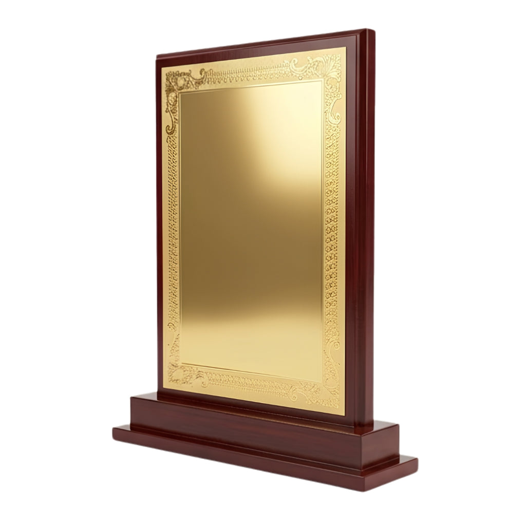 Premium Wooden & Gold Filigree Recognition Memento M-544-A