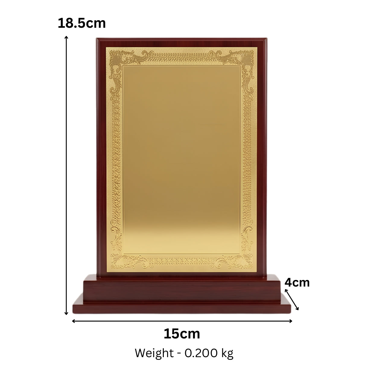 Premium Wooden & Gold Filigree Recognition Memento M-544-A