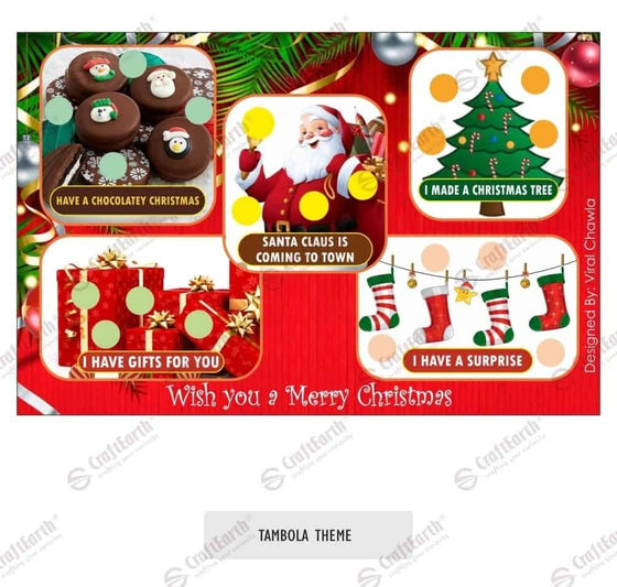CraftEarth Tambola Theme Tickets (Pack of 12) Design 2