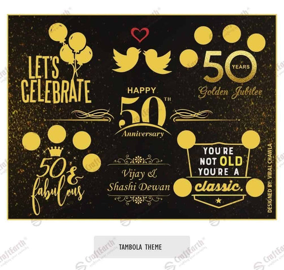 CraftEarth Tambola Theme Tickets (Pack of 12) Design 4