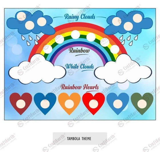 CraftEarth Tambola Theme Tickets (Pack of 12) Design 9