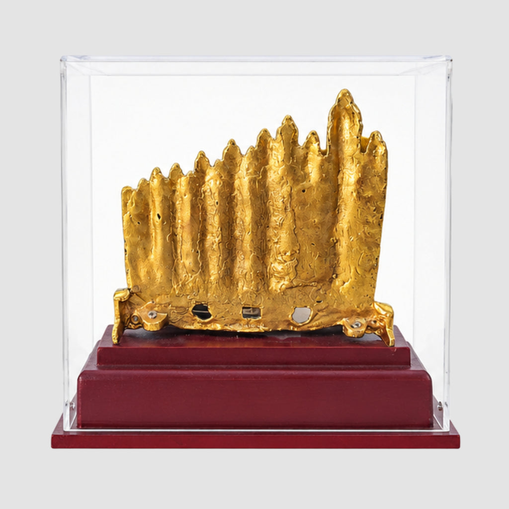 Handcrafted Indian Classical Music & Heritage Souvenir Display Case | Featuring Gwalior Fort & Miniature Folk Instruments (Ektara/Dotara & Dholak) GC-W-169-C