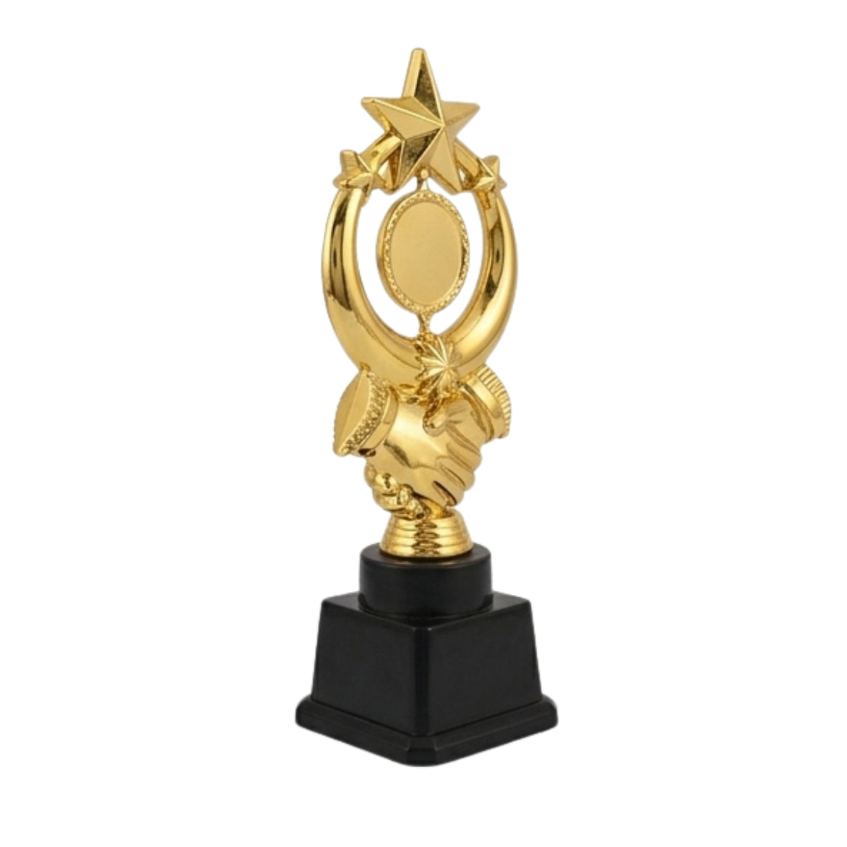 Premium Golden Handshake Excellence Award Trophy (Fiber Memento) M-655
