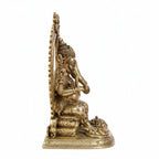 Premium Heavy Pure Brass Lord Ganesha Idol with Prabhavali Arch (40cm x 33.3cm) – 13kg Large Seated Ganesh Murti for Home Entrance, Pooja Mandir, and Luxury Corporate Gifting BR-315-A
