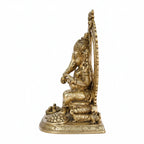 Premium Heavy Pure Brass Lord Ganesha Idol with Prabhavali Arch (40cm x 33.3cm) – 13kg Large Seated Ganesh Murti for Home Entrance, Pooja Mandir, and Luxury Corporate Gifting BR-315-A