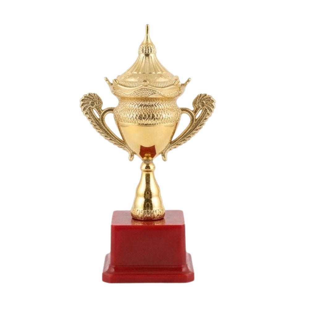 Premium Gold-Plated Fiber Memento with Elegant Red Base M-566-A