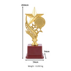 🌟 Stellar Achievement Gold Fiber Trophy with Custom Circular Insert M-422-B
