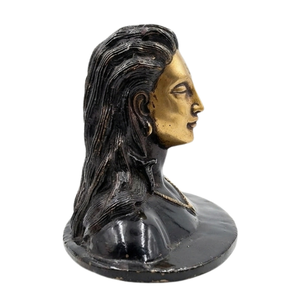 Handcrafted Adiyogi Shiva Idol | Solid Brass Spiritual Mahadev Murti for Pooja Room, Office, and Living Room Decor BR-51-A