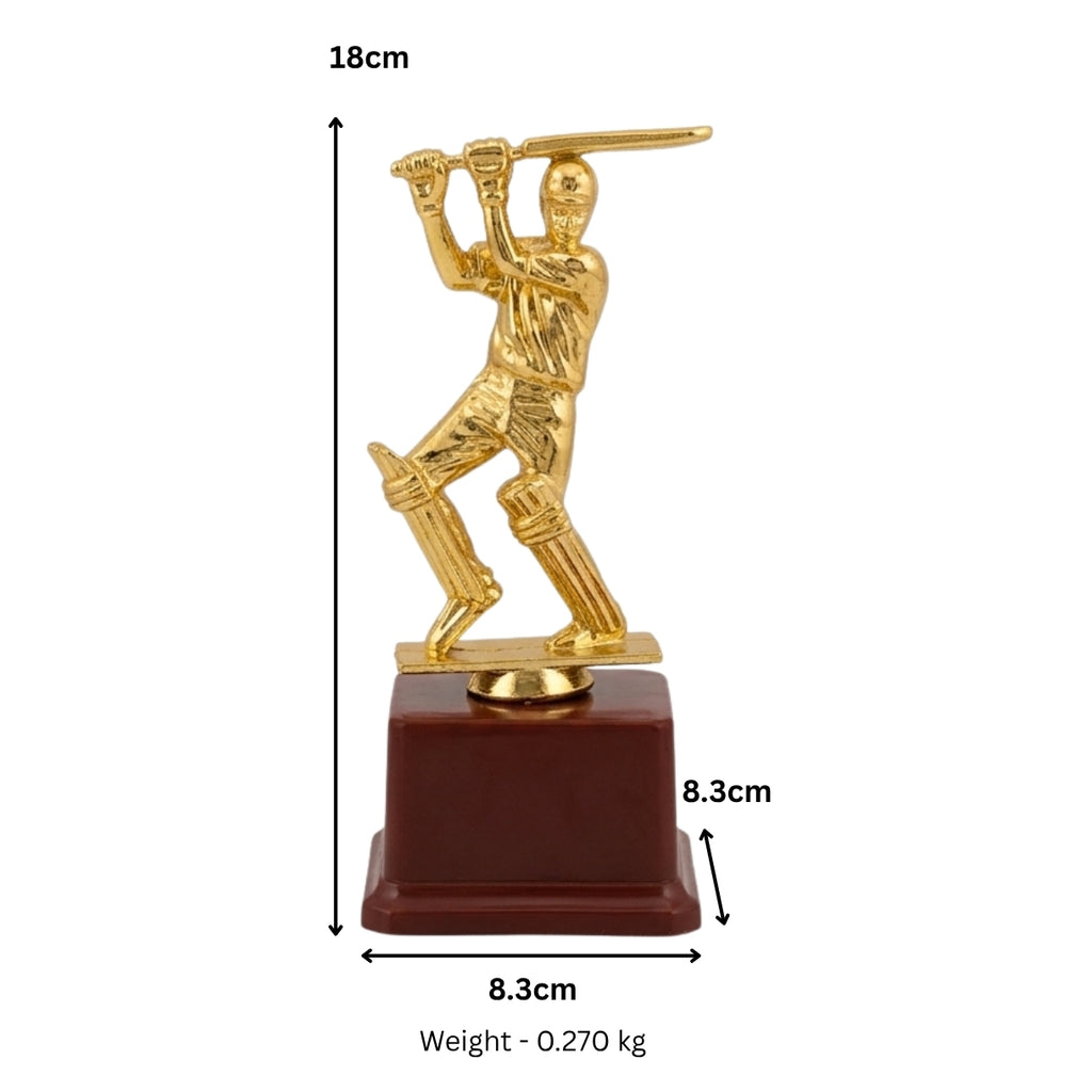 Classic Golden Cricket Batsman Recognition Memento M-238-A