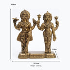 Premium Brass Lakshmi Narayana Idol (15.5 cm, 1.535 kg) – Handcrafted Lord Vishnu and Goddess Lakshmi Statue for Home Mandir, Pooja & Auspicious Gifting BR-17-A