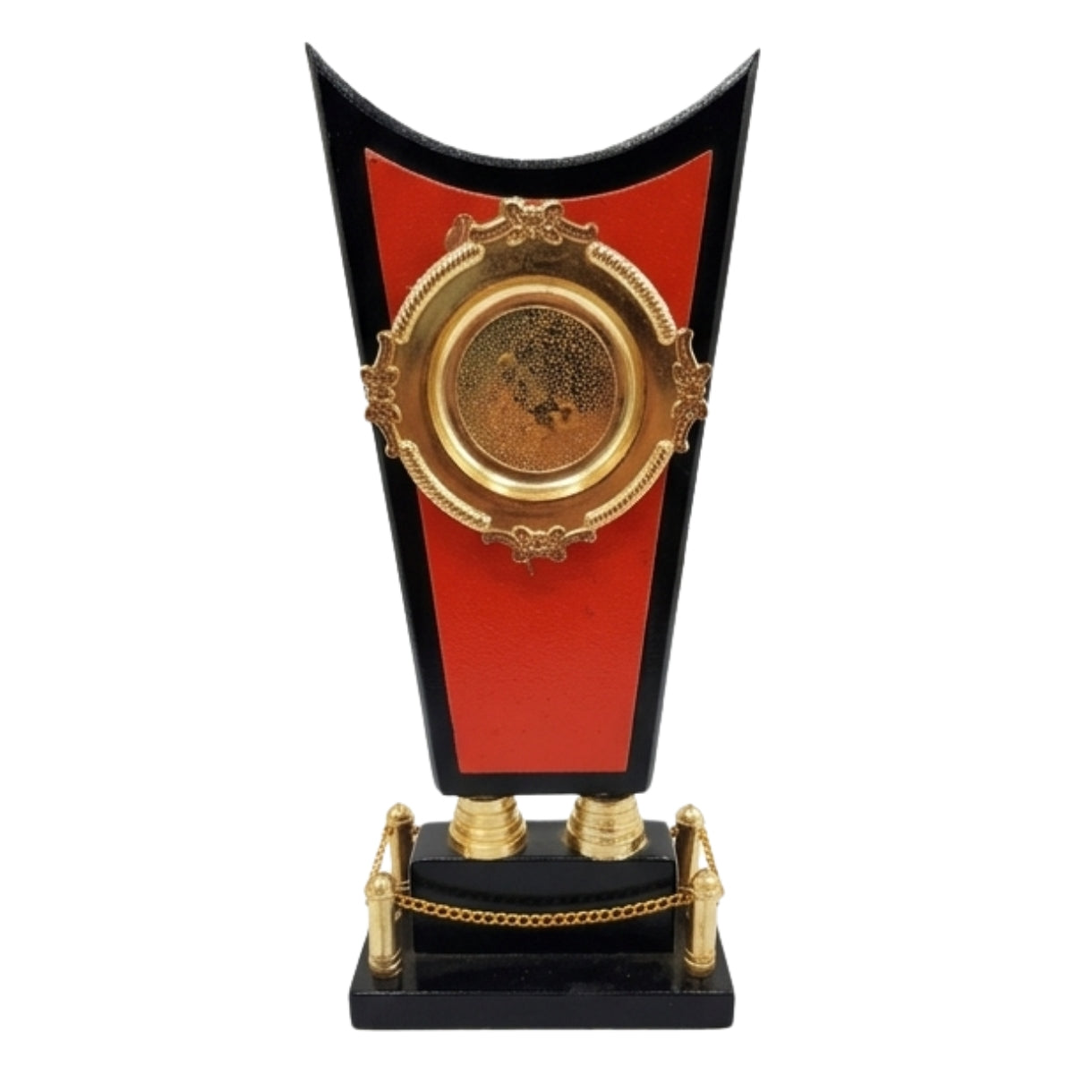 Elite Winged Matte Black & Crimson Recognition Trophy M-3