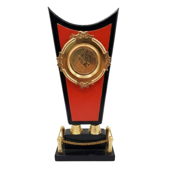 Elite Winged Matte Black & Crimson Recognition Trophy M-3