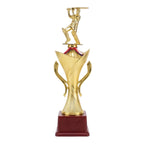 Golden Fiber Cricket Batsman Trophy – High-Quality Sports Award & Memento M-638-A