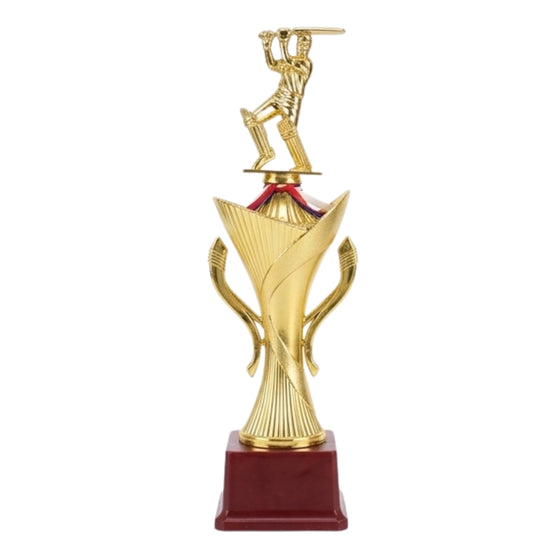 Golden Fiber Cricket Batsman Trophy – High-Quality Sports Award & Memento M-638-A