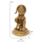 Handcrafted Brass Hanuman Idol | Ashirwad Mudra Bajrangbali Murti for Home Puja BR-379-A