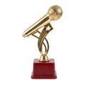 Premium Golden Microphone Fiber Memento – Music & Singing Trophy M-553-A