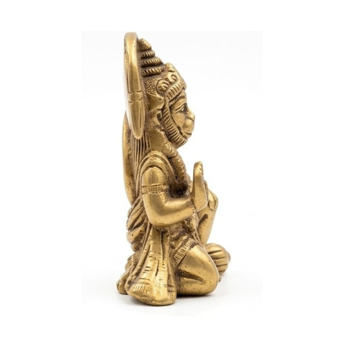 Handcrafted Pocket-Sized Brass Hanuman Idol | Blessing Bajrangbali Murti for Car Dashboard BR-369-A
