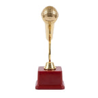Premium Golden Microphone Fiber Memento – Music & Singing Trophy M-553-A