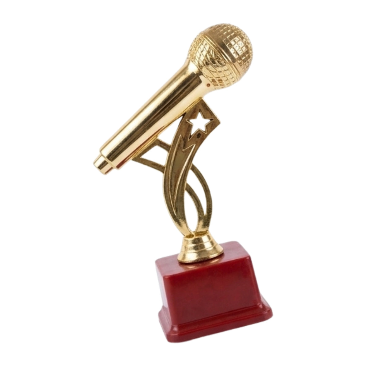 Premium Golden Microphone Fiber Memento – Music & Singing Trophy M-553-A