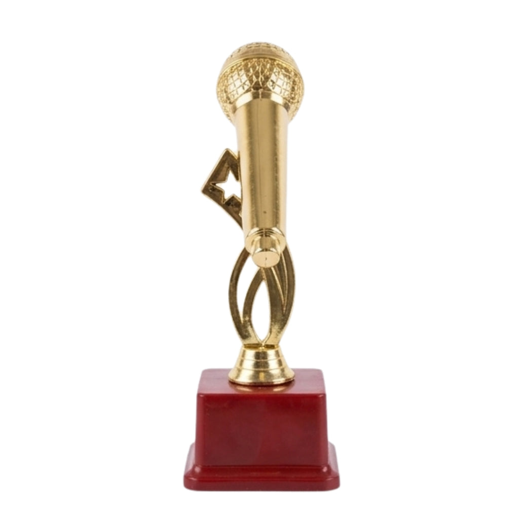 Premium Golden Microphone Fiber Memento – Music & Singing Trophy M-553-A