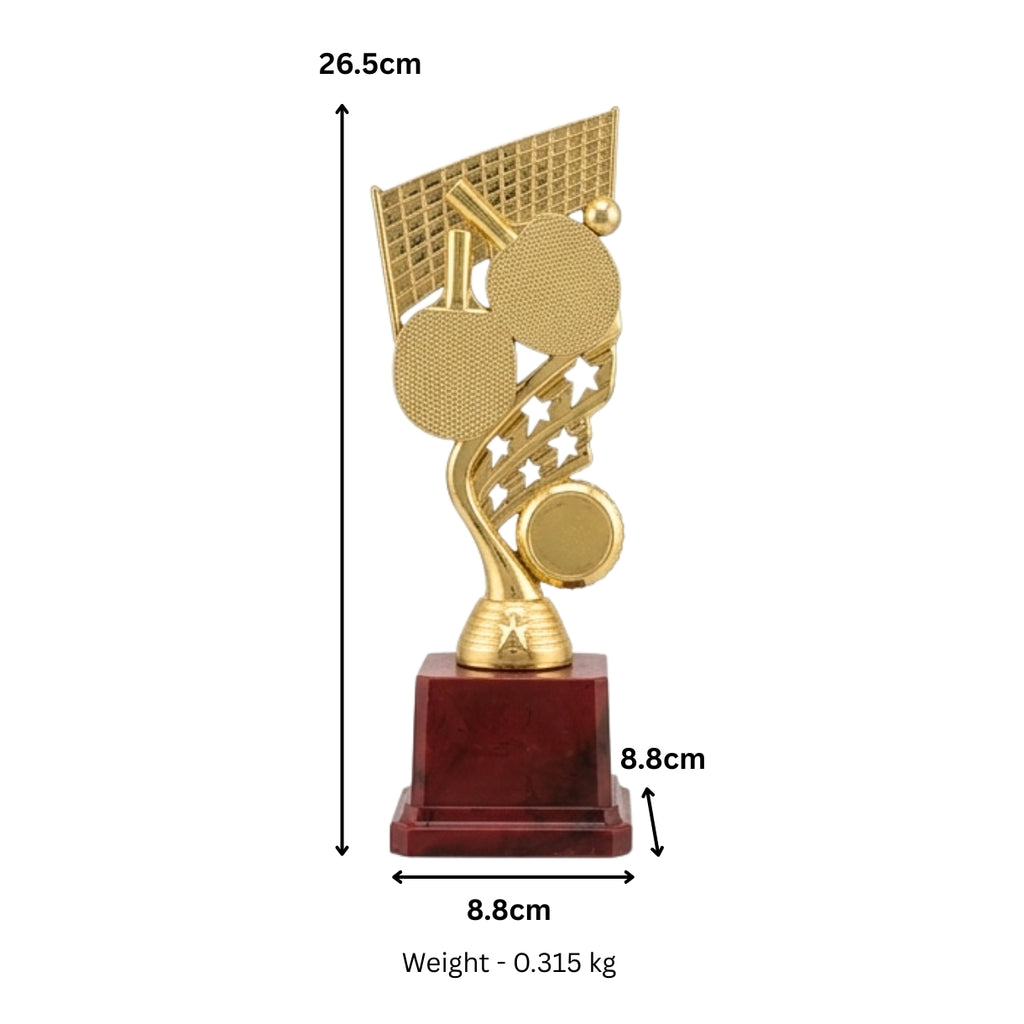Golden Table Tennis Fiber Trophy – Ping Pong Match Memento M-611-A