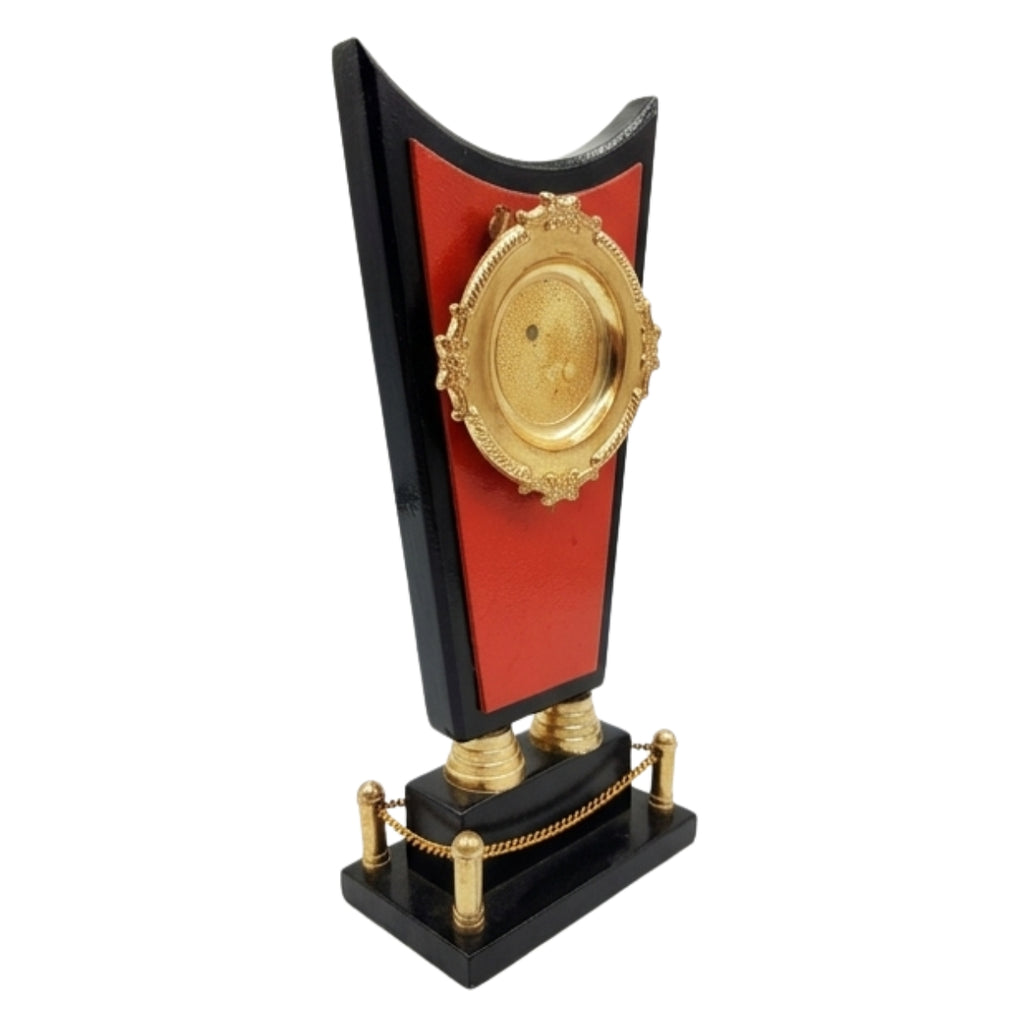 Elite Winged Matte Black & Crimson Recognition Trophy M-3
