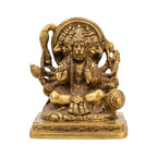 Handcrafted Brass Panchmukhi Hanuman Idol | 5-Faced Bajrangbali Murti for Home Temple BR-343-A