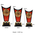 Elite Winged Matte Black & Crimson Recognition Trophy M-3