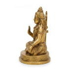 Handcrafted Brass Lord Shiva Idol | Seated Mahadev Murti with Trishul for Home Mandir BR-44-A