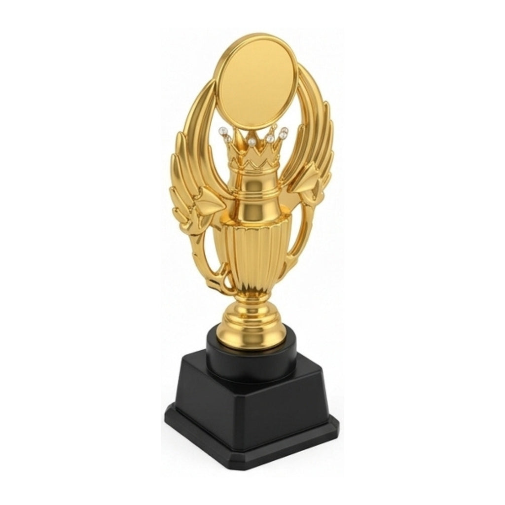 Premium Golden Winged Crown Fiber Memento Award M-657