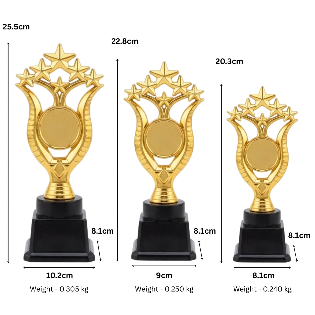 Rising Multi-Star Golden Fiber Trophy Award M-653