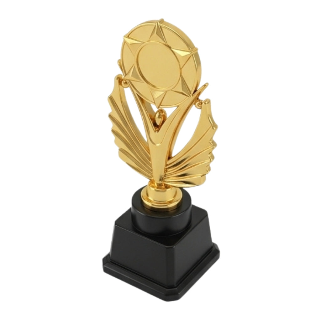 Victory Star Winged Golden Fiber Award Trophy M-651