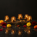 5-Lotus Vine Centrepiece Tealight Holder – Cinematic Square Hero Shot
