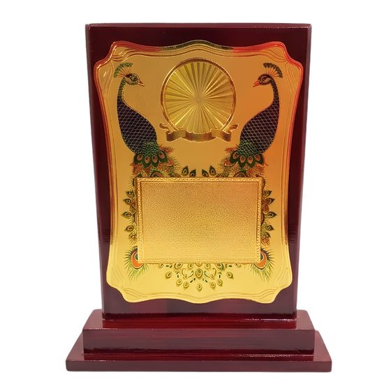 Traditional Indian Twin Peacock & Ashoka Chakra  Memento M-582-A