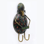 Handcrafted Metal Rajasthani Musician Wall Hook | Handpainted Ethnic Indian Folk Art Multi-Purpose Key Holder and Hanger for Wall Decor I-154-A
