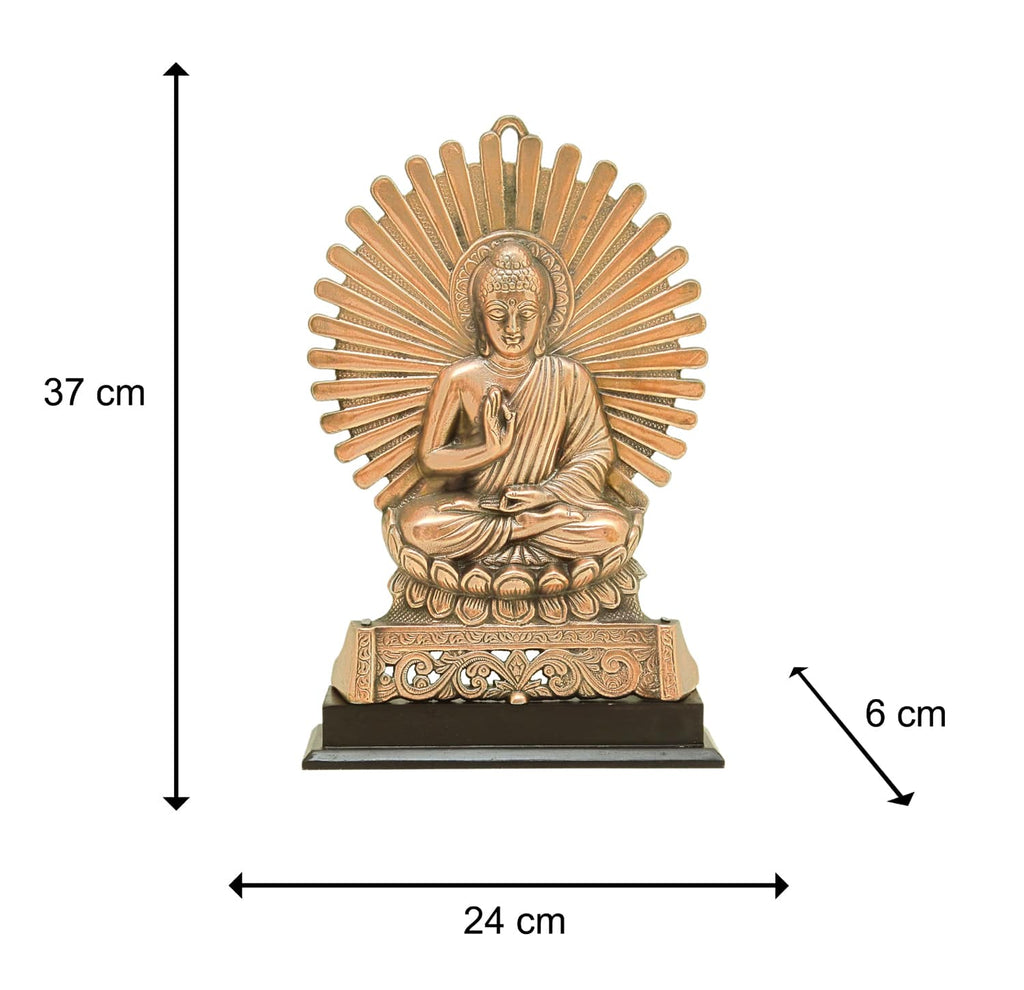 craftearth-black-metal-buddha-plate-with-wooden-stand-4-min