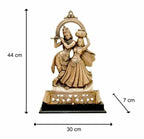 craftearth-black-metal-radha-krishna-plate-with-wooden-stand-4-min-600×580