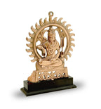 craftearth-black-metal-shankar-plate-with-wooden-stand-3-min