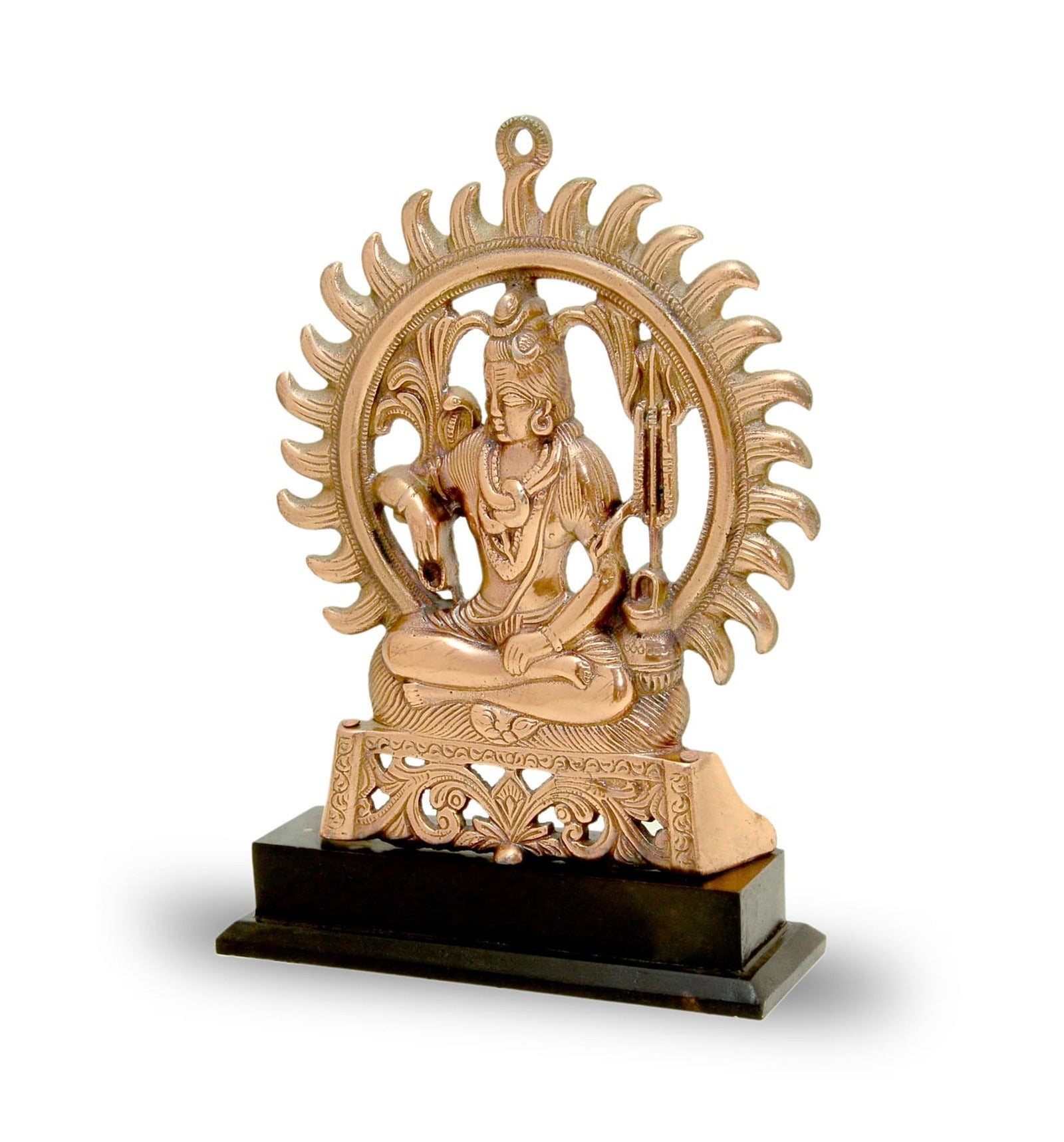 craftearth-black-metal-shankar-plate-with-wooden-stand-5-min