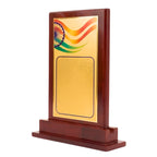 Patriotic Indian Tricolor & Ashoka Chakra Wooden Recognition Memento M-572-A