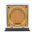 Elegant Wooden Memento in Acrylic Dustproof Case – Golden Circular Star Trophy for Recognition & Awards GC-M-536-A