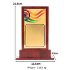 Patriotic Indian Tricolor & Ashoka Chakra Wooden Recognition Memento M-572-A